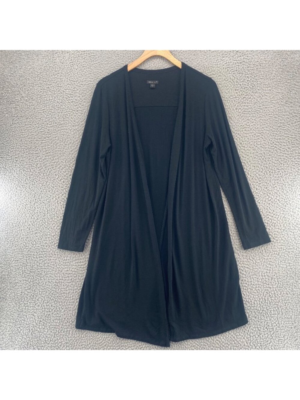 J Jill Sweater Womens Small Petite Black Wearever Cardigan Jersey Knit Stretch